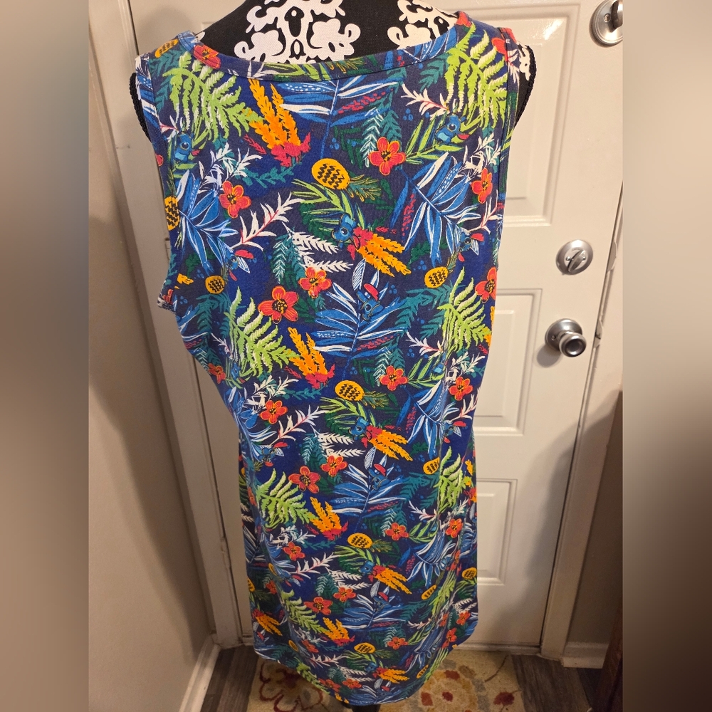 Disney LILO AND STICH Floral Sleeveless Sundress - Picture 3 of 6